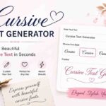 Generate stylish and elegant text instantly with our Cursive Font Generator. Create beautiful cursive fonts for names, social media, designs, and more